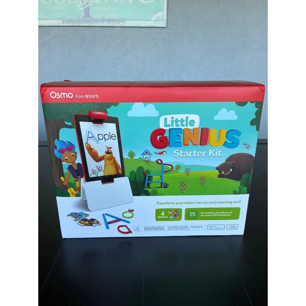 Osmo Little Genius Starter Kit for Fire Tablet Ages 3-5 Early Learning Games NEW